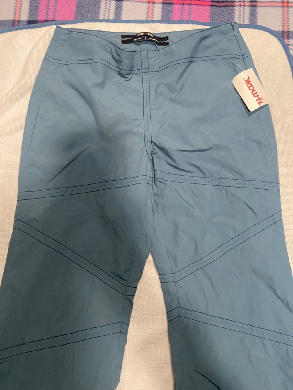 silence + noise teal blue active shorts